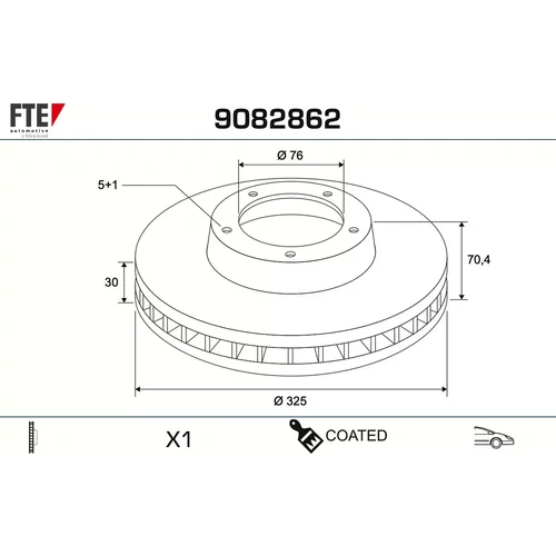Brzdový kotúč FTE 9082862