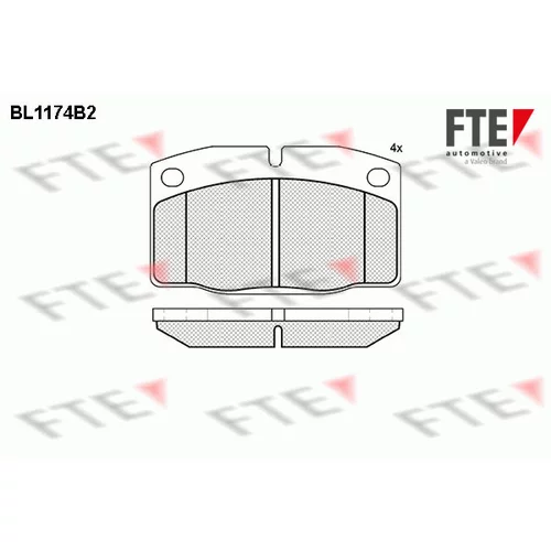 Sada brzdových platničiek kotúčovej brzdy FTE BL1174B2