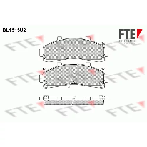 Sada brzdových platničiek kotúčovej brzdy FTE BL1515U2