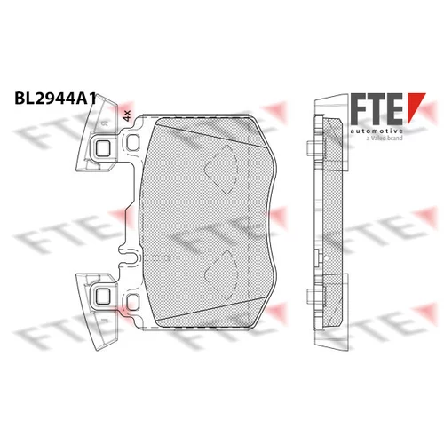 Sada brzdových platničiek kotúčovej brzdy BL2944A1 /FTE/