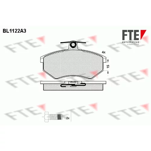 Sada brzdových platničiek kotúčovej brzdy FTE 9010034