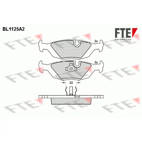 Sada brzdových platničiek kotúčovej brzdy FTE 9010037