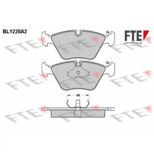Sada brzdových platničiek kotúčovej brzdy FTE 9010066