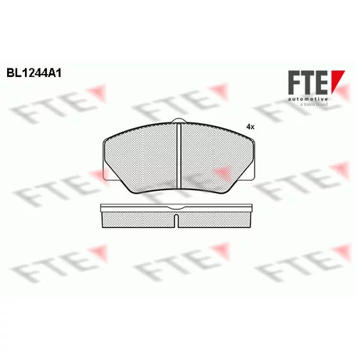 Sada brzdových platničiek kotúčovej brzdy FTE 9010070