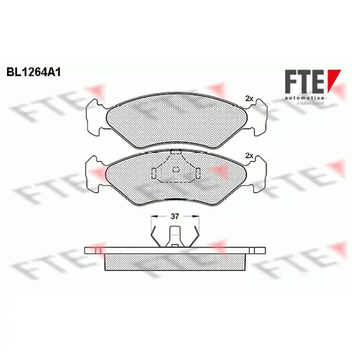 Sada brzdových platničiek kotúčovej brzdy FTE 9010083