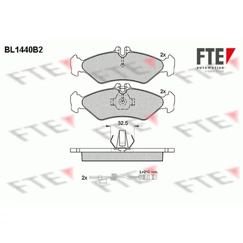 Sada brzdových platničiek kotúčovej brzdy FTE 9010191