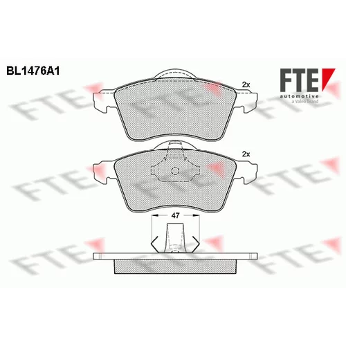 Sada brzdových platničiek kotúčovej brzdy FTE 9010205