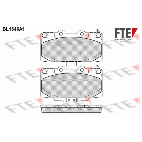 Sada brzdových platničiek kotúčovej brzdy FTE 9010267