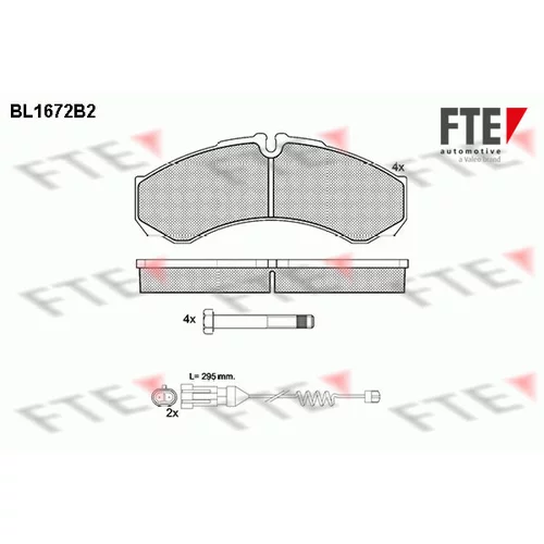 Sada brzdových platničiek kotúčovej brzdy FTE 9010286