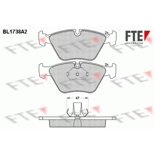 Sada brzdových platničiek kotúčovej brzdy FTE 9010322