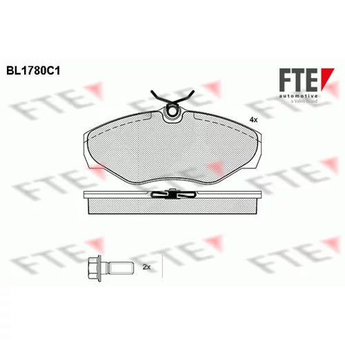 Sada brzdových platničiek kotúčovej brzdy FTE 9010350