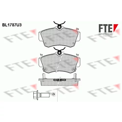 Sada brzdových platničiek kotúčovej brzdy FTE 9010358