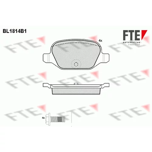 Sada brzdových platničiek kotúčovej brzdy FTE 9010392