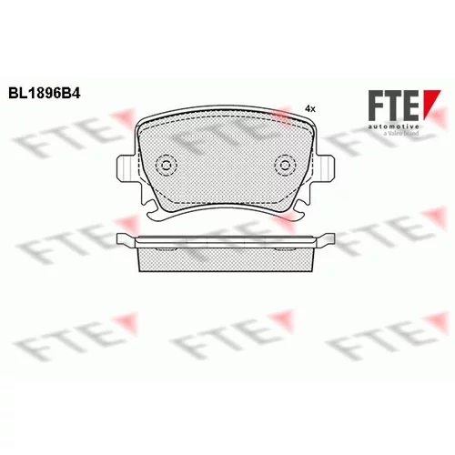 Sada brzdových platničiek kotúčovej brzdy FTE 9010485