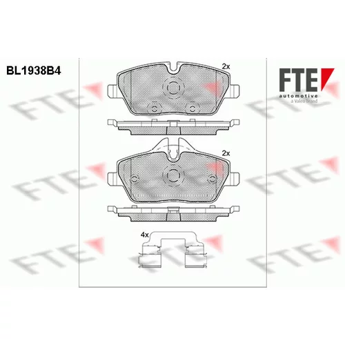 Sada brzdových platničiek kotúčovej brzdy FTE 9010529