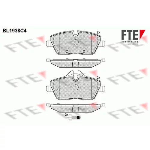 Sada brzdových platničiek kotúčovej brzdy FTE 9010530