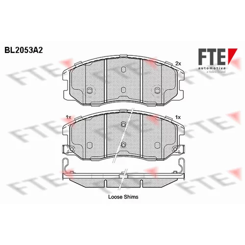 Sada brzdových platničiek kotúčovej brzdy FTE 9010637