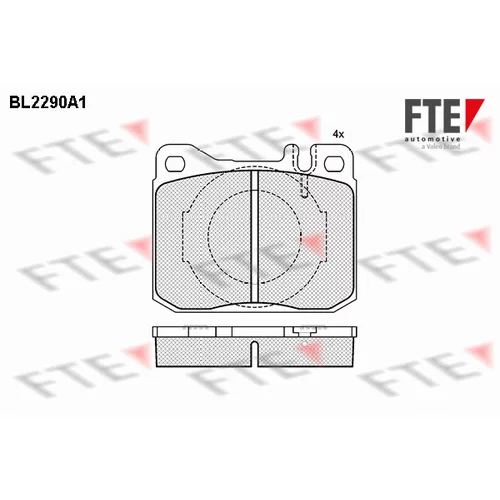 Sada brzdových platničiek kotúčovej brzdy FTE 9010698