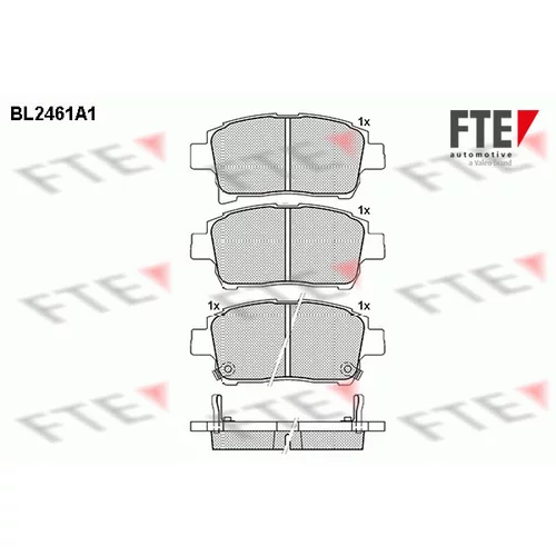 Sada brzdových platničiek kotúčovej brzdy FTE 9010747
