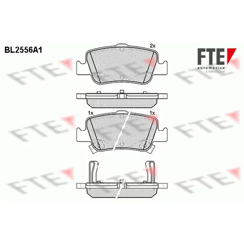 Sada brzdových platničiek kotúčovej brzdy FTE 9010810