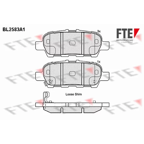 Sada brzdových platničiek kotúčovej brzdy FTE 9010833