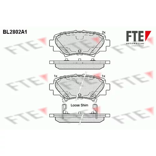 Sada brzdových platničiek kotúčovej brzdy FTE 9010992