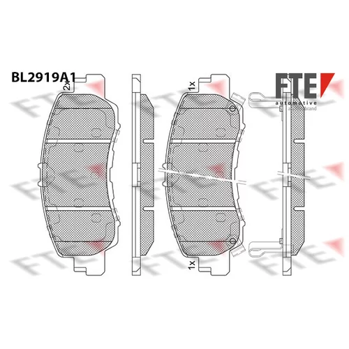 Sada brzdových platničiek kotúčovej brzdy FTE 9011162