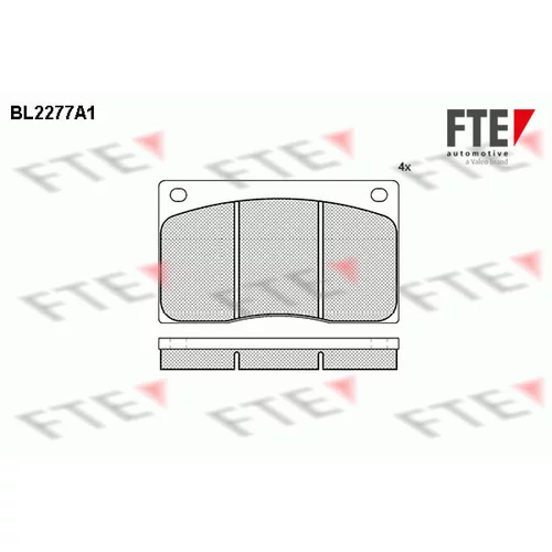 Sada brzdových platničiek kotúčovej brzdy FTE BL2277A1
