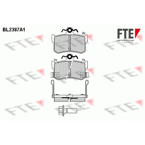 Sada brzdových platničiek kotúčovej brzdy FTE BL2387A1