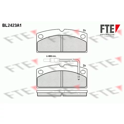 Sada brzdových platničiek kotúčovej brzdy FTE BL2423A1