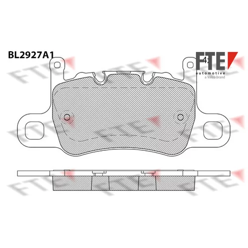 Sada brzdových platničiek kotúčovej brzdy FTE BL2927A1