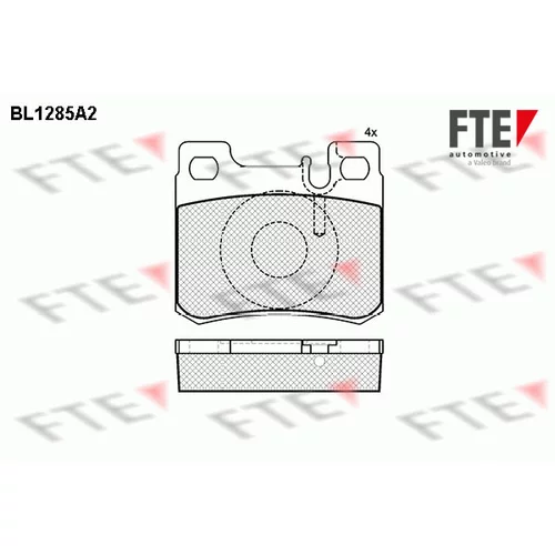 Sada brzdových platničiek kotúčovej brzdy FTE 9010091