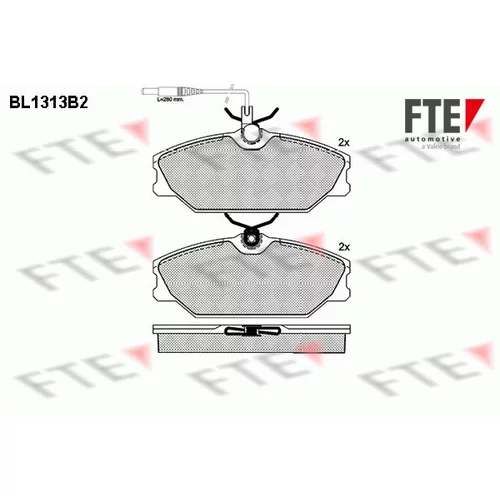 Sada brzdových platničiek kotúčovej brzdy FTE 9010102