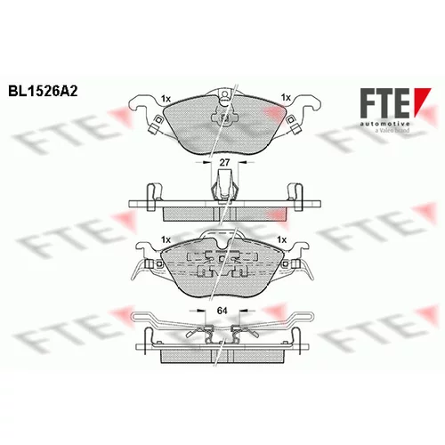 Sada brzdových platničiek kotúčovej brzdy FTE 9010233