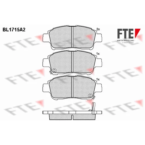 Sada brzdových platničiek kotúčovej brzdy FTE 9010315