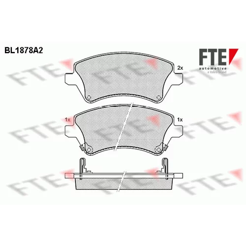 Sada brzdových platničiek kotúčovej brzdy FTE 9010463