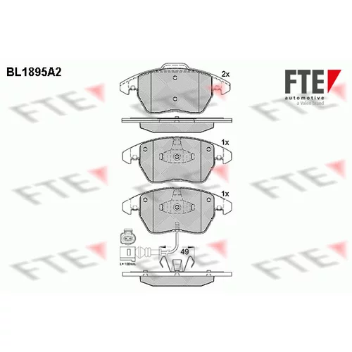 Sada brzdových platničiek kotúčovej brzdy FTE 9010483