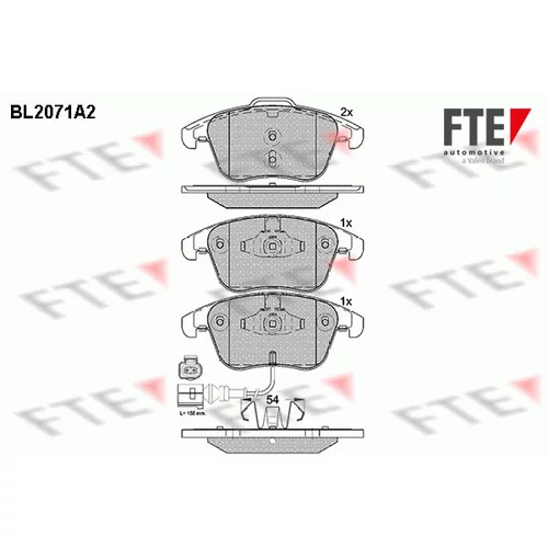 Sada brzdových platničiek kotúčovej brzdy FTE 9010655