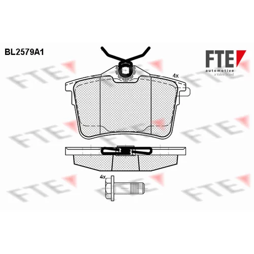 Sada brzdových platničiek kotúčovej brzdy FTE 9010830