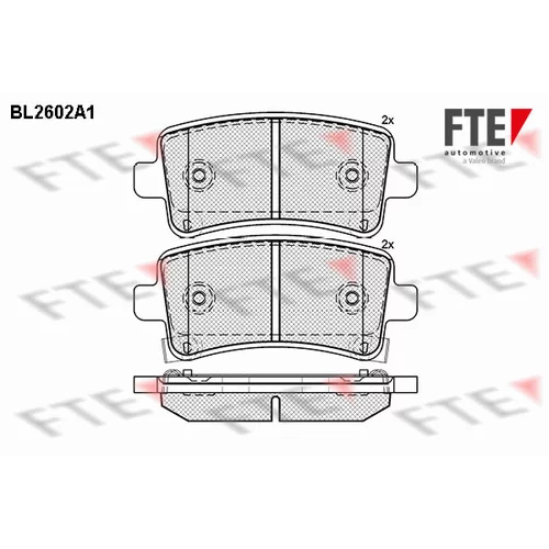 Sada brzdových platničiek kotúčovej brzdy FTE 9010853