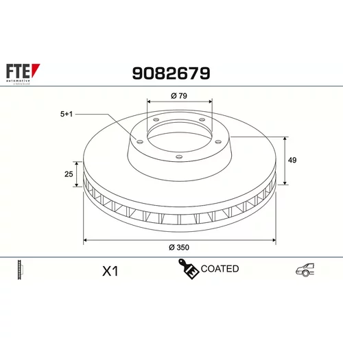 Brzdový kotúč FTE 9082679