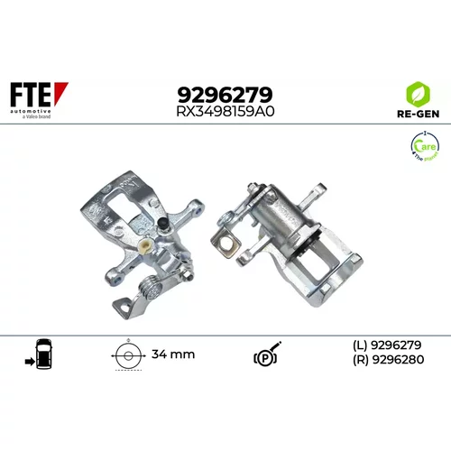 Brzdový strmeň FTE 9296279