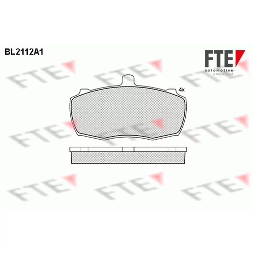 Sada brzdových platničiek kotúčovej brzdy FTE BL2112A1