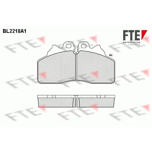 Sada brzdových platničiek kotúčovej brzdy FTE BL2218A1