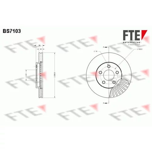 Brzdový kotúč FTE BS7103
