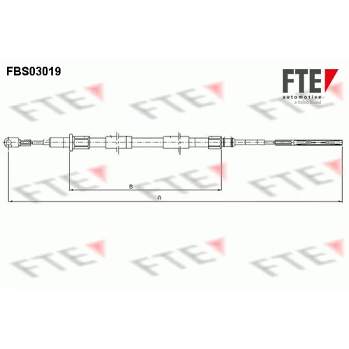 Ťažné lanko parkovacej brzdy FTE FBS03019
