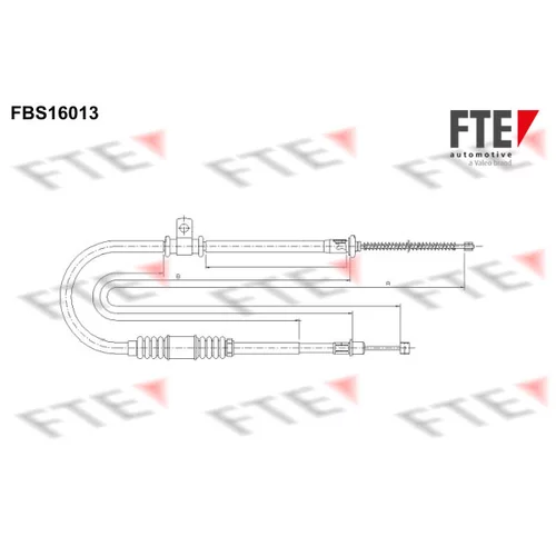 Ťažné lanko parkovacej brzdy FTE FBS16013