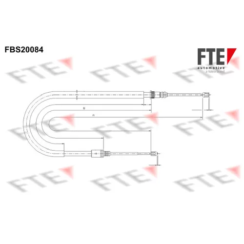 Ťažné lanko parkovacej brzdy FTE FBS20084