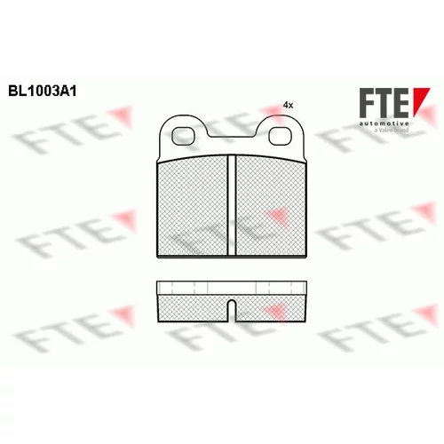 Sada brzdových platničiek kotúčovej brzdy FTE 9010000