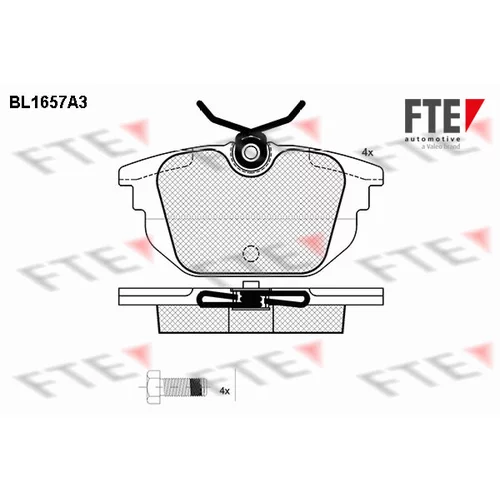 Sada brzdových platničiek kotúčovej brzdy FTE 9010272